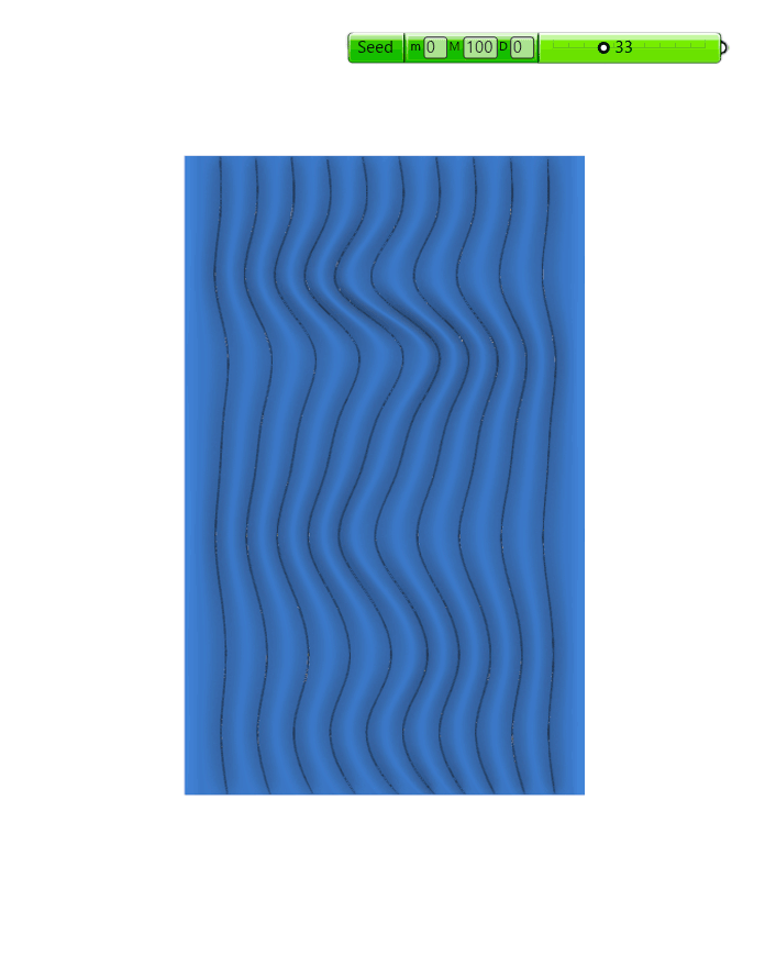 Animazione del design generativo realizzata in Grasshopper, che mostra le variazioni di forma ottenute modificando i valori di seed.