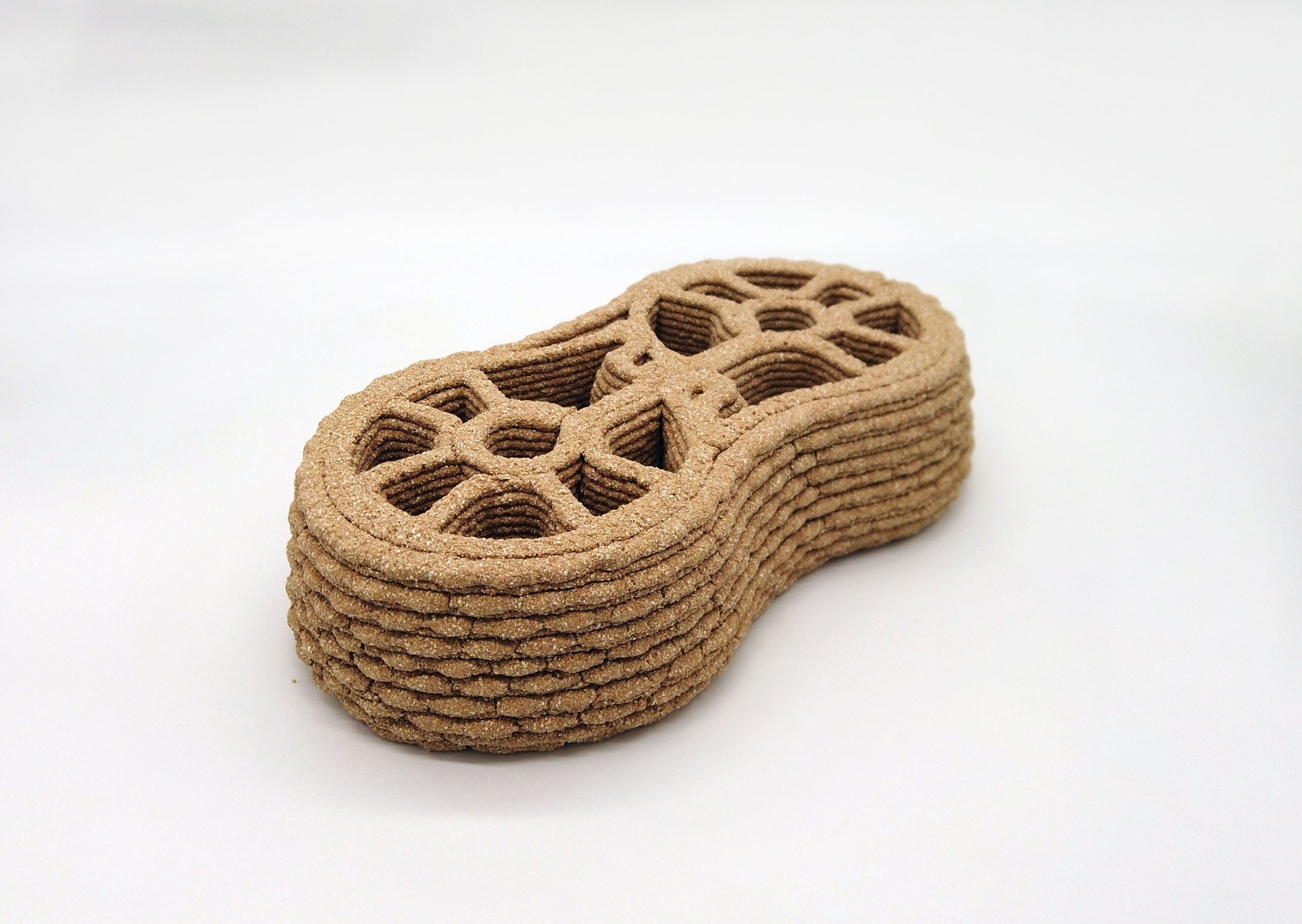 Modulo RAWABI stampato in 3D con biocompositi da gusci d’uovo e lolla di riso