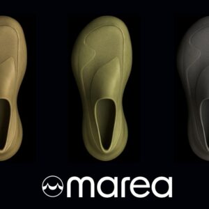 Prototipo MAREA: calzature stampate in 3D dal design monomateriale in TPU rigenerabile.